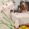 Tischdecke abwaschbar Tischtuch Tischwäsche Gartentischdecke Stofftischdecke Baumwolle Polyester Fortuna