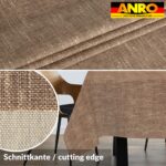 Tischdecke abwaschbar Tischtuch Tischwäsche Gartentischdecke Stofftischdecke Leinenoptik Baumwolle Leinen Uni Schoko