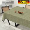 Tischdecke abwaschbar Tischtuch Tischwäsche Gartentischdecke Stofftischdecke Leinenoptik Baumwolle Leinen Uni Olive