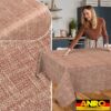 Tischdecke abwaschbar Tischtuch Tischwäsche Gartentischdecke Stofftischdecke Leinenoptik Baumwolle Leinen Uni Rot