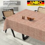Tischdecke abwaschbar Tischtuch Tischwäsche Gartentischdecke Stofftischdecke Leinenoptik Baumwolle Leinen Uni Rot