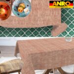 Tischdecke abwaschbar Tischtuch Tischwäsche Gartentischdecke Stofftischdecke Leinenoptik Baumwolle Leinen Uni Rot