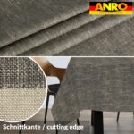 Tischdecke abwaschbar Tischtuch Tischwäsche Gartentischdecke Stofftischdecke Leinenoptik Baumwolle Leinen Uni Anthrazit