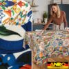 Tischdecke abwaschbar Tischtuch Tischwäsche Gartentischdecke Stofftischdecke Baumwolle Polyester Thalia