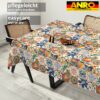 Tischdecke abwaschbar Tischtuch Tischwäsche Gartentischdecke Stofftischdecke Baumwolle Polyester Thalia