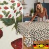 Tischdecke abwaschbar Tischtuch Tischwäsche Gartentischdecke Stofftischdecke Baumwolle Polyester Iris
