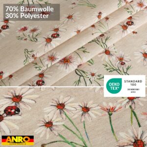 Tischdecke abwaschbar Tischtuch Tischwäsche Gartentischdecke Stofftischdecke Baumwolle Polyester Fortuna