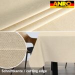 Tischdecke abwaschbar Tischtuch Tischwäsche Gartentischdecke Stofftischdecke Leinenoptik Baumwolle Leinen Uni Natur