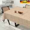 Tischdecke abwaschbar Tischtuch Tischwäsche Gartentischdecke Stofftischdecke Leinenoptik Baumwolle Leinen Uni Sand