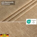 Tischdecke abwaschbar Tischtuch Tischwäsche Gartentischdecke Stofftischdecke Leinenoptik Baumwolle Leinen Uni Sand