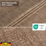 Tischdecke abwaschbar Tischtuch Tischwäsche Gartentischdecke Stofftischdecke Leinenoptik Baumwolle Leinen Uni Schoko