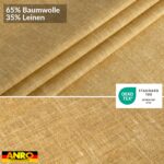 Tischdecke abwaschbar Tischtuch Tischwäsche Gartentischdecke Stofftischdecke Leinenoptik Baumwolle Leinen Uni Senf