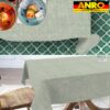 Tischdecke abwaschbar Tischtuch Tischwäsche Gartentischdecke Stofftischdecke Leinenoptik Baumwolle Leinen Uni Blau