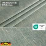 Tischdecke abwaschbar Tischtuch Tischwäsche Gartentischdecke Stofftischdecke Leinenoptik Baumwolle Leinen Uni Blau
