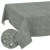 Tischdecke abwaschbar Tischtuch Tischwäsche Gartentischdecke Stofftischdecke Leinenoptik Baumwolle Leinen Uni Petrol