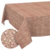 Tischdecke abwaschbar Tischtuch Tischwäsche Gartentischdecke Stofftischdecke Leinenoptik Baumwolle Leinen Uni Rot