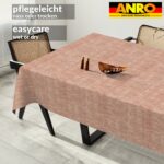 Tischdecke abwaschbar Tischtuch Tischwäsche Gartentischdecke Stofftischdecke Leinenoptik Baumwolle Leinen Uni Rot