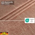 Tischdecke abwaschbar Tischtuch Tischwäsche Gartentischdecke Stofftischdecke Leinenoptik Baumwolle Leinen Uni Rot