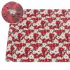 MRT68850_10 Weihnachtstischdecke Textil Tischdecke Tischwäsche abwaschbar Tischtuch Baumwolle Polyester Christmas Flower – 1000x140cm (10m), Schnittkante