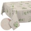 Tischdecke aus Stoff Textil Tischwäsche abwaschbar Tischtuch Baumwolle Polyester Aromatic Bio In-/Outdoor Tischdecke