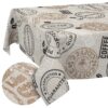 Tischdecke aus Stoff Textil Tischwäsche abwaschbar Tischtuch Baumwolle Polyester Coffee In-/Outdoor Tischdecke