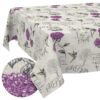 Tischdecke aus Stoff Textil Tischwäsche abwaschbar Tischtuch Baumwolle Polyester Hydrangea Purple In-/Outdoor Tischdecke