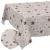 Weihnachtstischdecke Textil Tischdecke Tischwäsche abwaschbar Tischtuch Baumwolle Polyester Christmas Stars