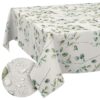 Stoff Tischdecke abwaschbar Tischwäsche Textil Tischtuch Baumwolle Polyester Botanika Outdoor Tischdecke Gartentischdecke – 90x130cm, Schnittkante