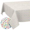 Stoff Tischdecke abwaschbar Tischwäsche Textil Tischtuch Baumwolle Polyester Mimi Outdoor Tischdecke Gartentischdecke – 90x130cm, Schnittkante
