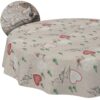 GTGANNA-34_10 Weihnachtstischdecke Stofftischdecke Tischwäsche abwaschbar Tischtuch Baumwolle Polyester Weihnachten Berge – Rund 120cm, Schnittkante
