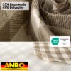 Tischdecke abwaschbar Stofftischdecke Gartentischdecke Textil Tischtuch Tafeldecke Meterware Karo Beige