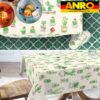 Tischdecke abwaschbar Stofftischdecke Gartentischdecke Textil Tischtuch Tafeldecke Meterware Kaktus