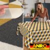 Tischdecke abwaschbar Stofftischdecke Gartentischdecke Textil Tischtuch Tafeldecke Meterware 3D Effekt