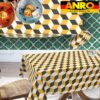 Tischdecke abwaschbar Stofftischdecke Gartentischdecke Textil Tischtuch Tafeldecke Meterware 3D Effekt