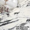 Tischdecke abwaschbar Stofftischdecke Gartentischdecke Textil Tischtuch Tafeldecke Meterware Marmor Schwarz