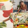 Tischdecke abwaschbar Stofftischdecke Gartentischdecke Textil Tischtuch Tafeldecke Meterware Sandias