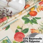 Tischdecke abwaschbar Stofftischdecke Gartentischdecke Textil Tischtuch Tafeldecke Meterware Retro