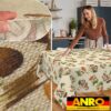 Tischdecke abwaschbar Stofftischdecke Gartentischdecke Textil Tischtuch Tafeldecke Meterware Pilze