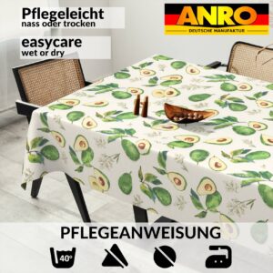 Tischdecke abwaschbar Stofftischdecke Gartentischdecke Textil Tischtuch Tafeldecke Meterware Avocado