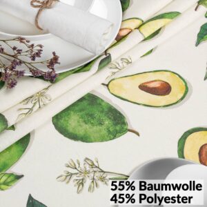 Tischdecke abwaschbar Stofftischdecke Gartentischdecke Textil Tischtuch Tafeldecke Meterware Avocado
