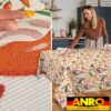 Tischdecke abwaschbar Stofftischdecke Gartentischdecke Textil Tischtuch Tafeldecke Meterware Chili