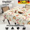 VIL3114_SQ_91 Tischdecke abwaschbar Stofftischdecke Gartentischdecke Textil Tischtuch Tafeldecke Meterware Istria – 90x130cm, Schnittkante