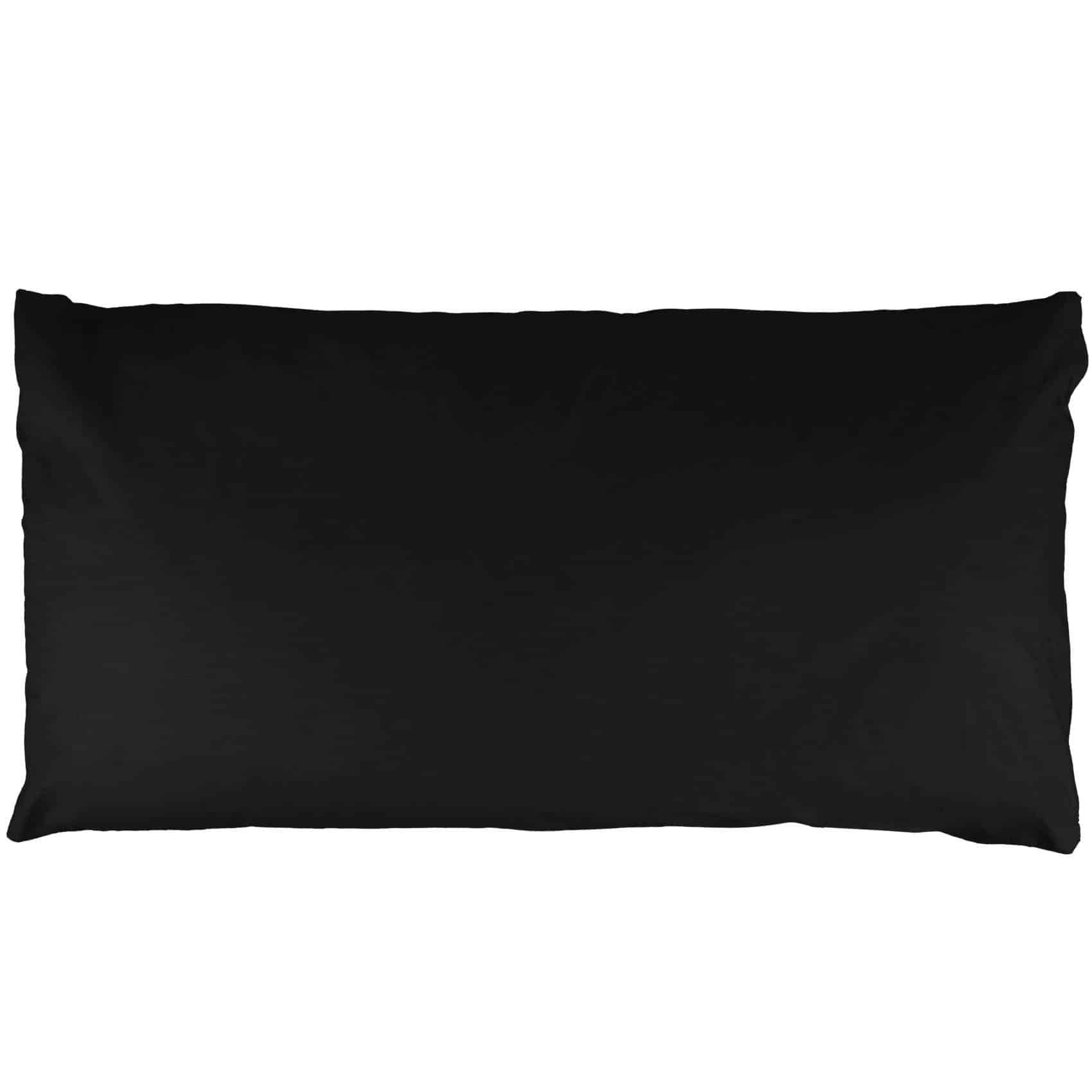 Kisska Kissenbezug LUNA Kissenüberzug Sofakissenbezug Kopfkissenbezug, (1 Stück), Atmungsaktiv, aus Baumwolle 50x30 Schwarz