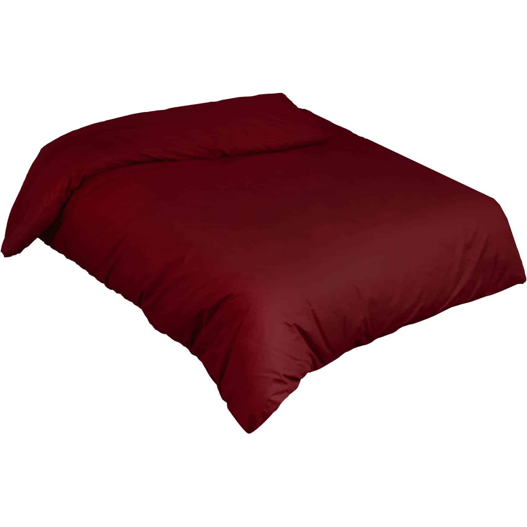 Kisska Bettbezug LUNA Deckenbezug Bettwäsche ohne Kissenbezug, (1 St), Atmungsaktiv, Bettdeckenbezug aus Baumwolle 155x220cm Bordeaux