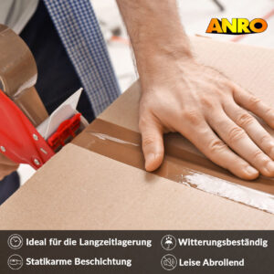 Klebeband Paketband Packband Paketklebeband BOPP 66m x 48mm Braun 6er oder 36er Rollen