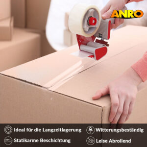 Klebeband Paketband Packband BOPP 66m x 48mm Transparent 6er oder 36er Rollen