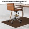Bodenschutzmatte Teppich Bürostuhlunterlage Schreibtischstuhlunterlage selbsthaftend NEMESIS Schoko