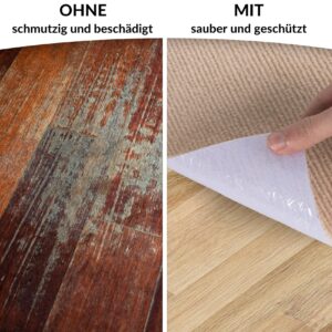 Bodenschutzmatte Teppich Bürostuhlunterlage Schreibtischstuhlunterlage selbsthaftend NEMESIS Creme