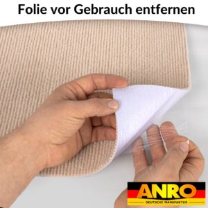 Bodenschutzmatte Teppich Bürostuhlunterlage Schreibtischstuhlunterlage selbsthaftend NEMESIS Creme
