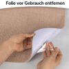 Selbsthaftende Bodenmatte Teppich Antirutsch-Matte Bodenbelag rutschfest in Meterware Hellbraun
